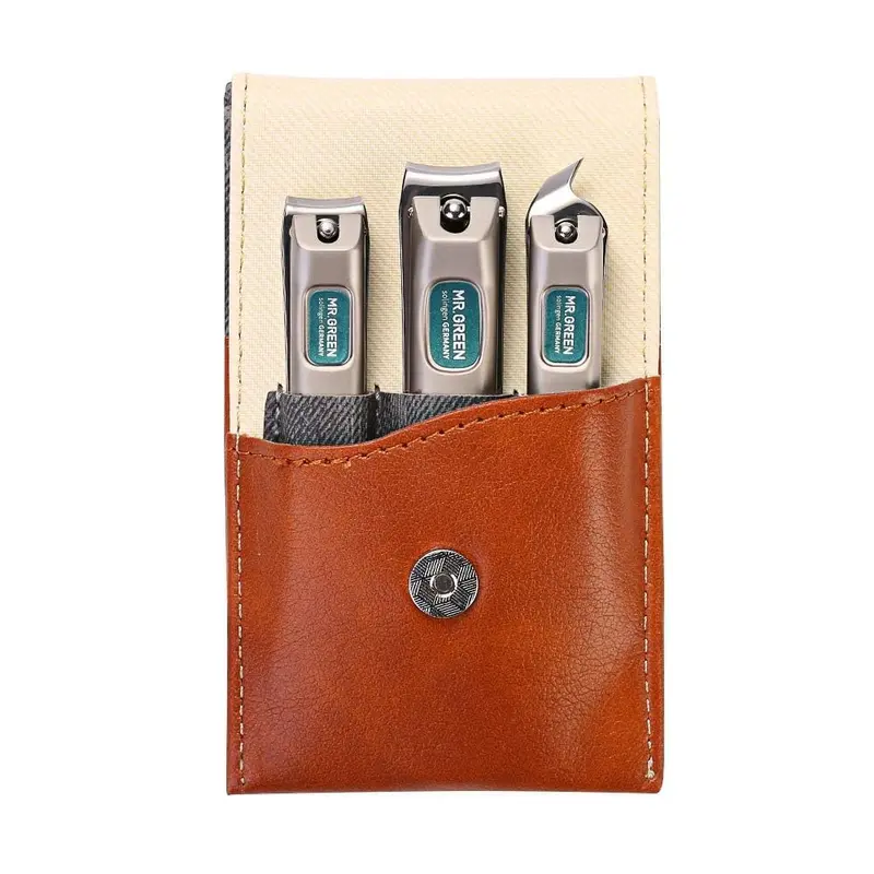 MR.GREEN Coffret 3 pièces de coupe-ongles en acier inoxydable – Coupe-ongles inclinés