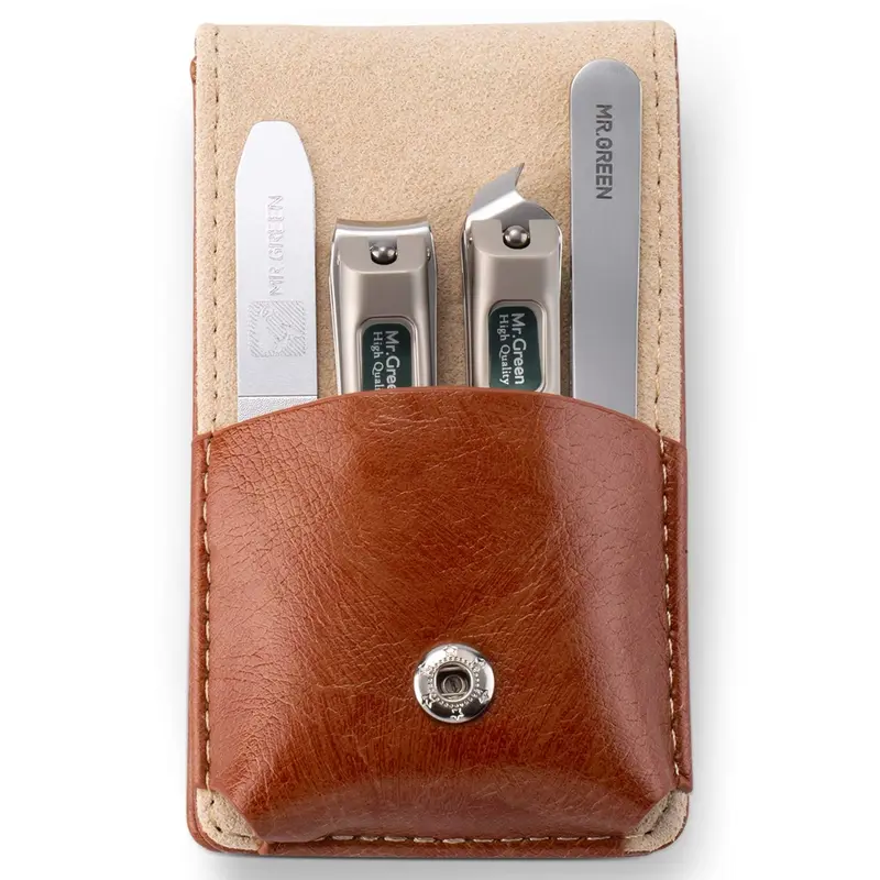 MR.GREEN Ensemble coupe-ongles 4 pièces – Manucure et pédicure en acier inoxydable