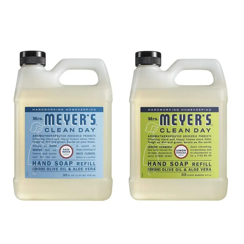 Mrs. MEYER'S CLEAN DAY Recharge Savon Mains – Verveine Citronnée & Eau de Pluie (2 pièces)