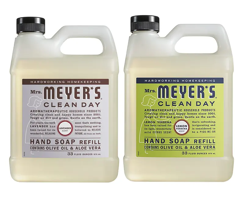 Mrs. MEYER'S CLEAN DAY Recharge Savon Mains – Verveine citronnée et Lavande (Pack 2 bouteilles)