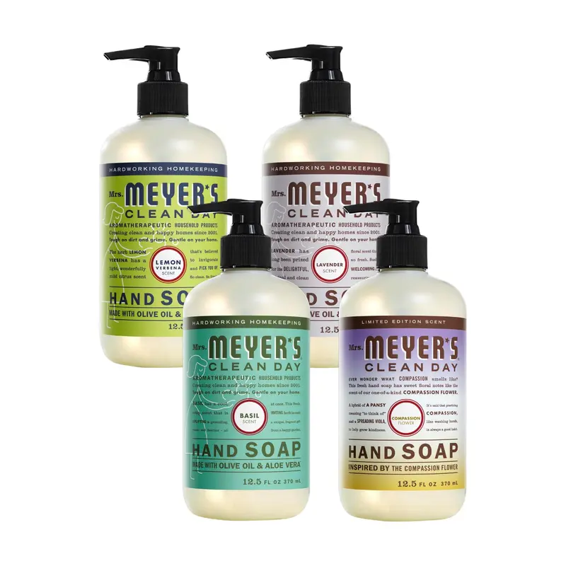 Mrs. MEYER'S CLEAN DAY Savon Liquide pour les Mains – Lot Découverte 4 × 50 oz