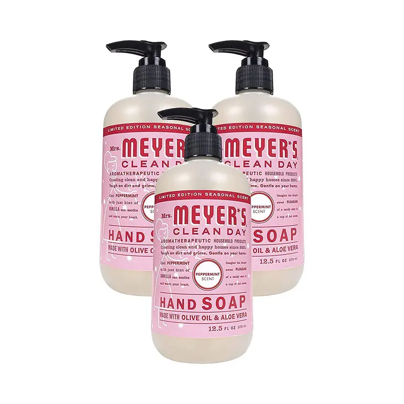 Mrs. Meyer's Clean Day — Savon liquide pour les mains Menthe Poivrée, Lot de 3 (12,5 oz chacun)