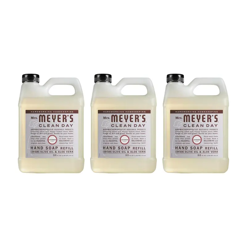 Mrs. Meyer's Savon Liquide pour Mains Lavande – Remplissage 33 oz (Pack de 3)