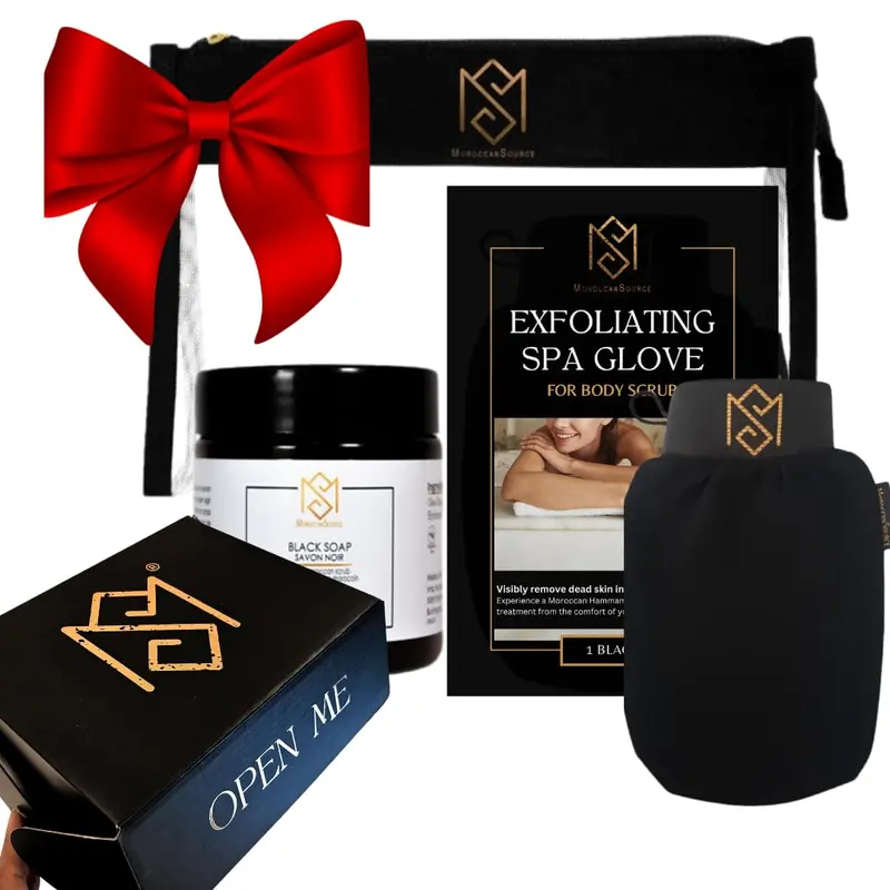 MS Gant Kessa Exfoliant – Gommage Corporel et Nettoyage en Profondeur | Ensemble Spa 3 Pièces