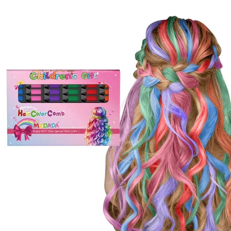 MSDADA Peigne Colorant Cheveux Enfants – Coloration Temporaire Lavable