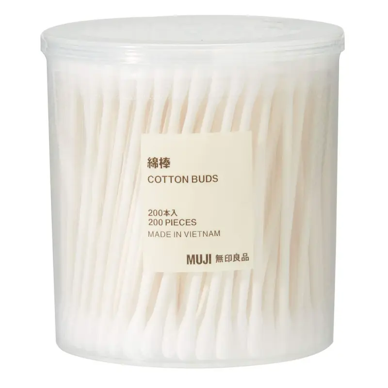 MUJI Coton-tiges 200 pièces – Boîte blanche