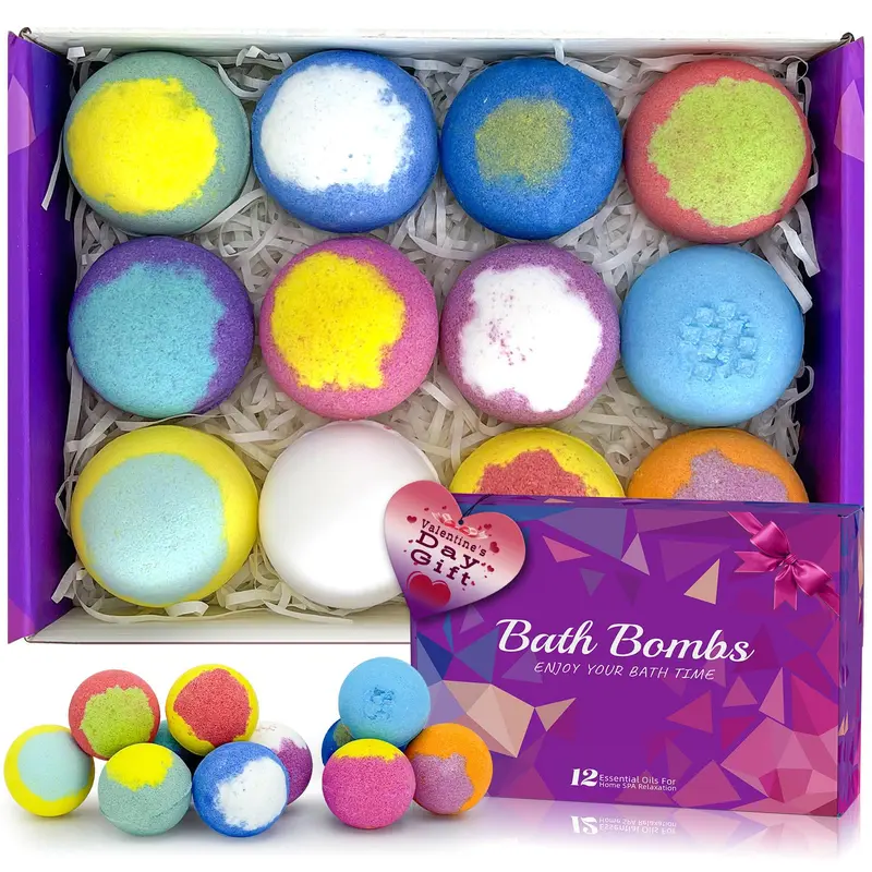MURAN SHOWER Coffret 12 Bombes de Bain Naturelles pour Elle – Aromathérapie et Détente à Domicile