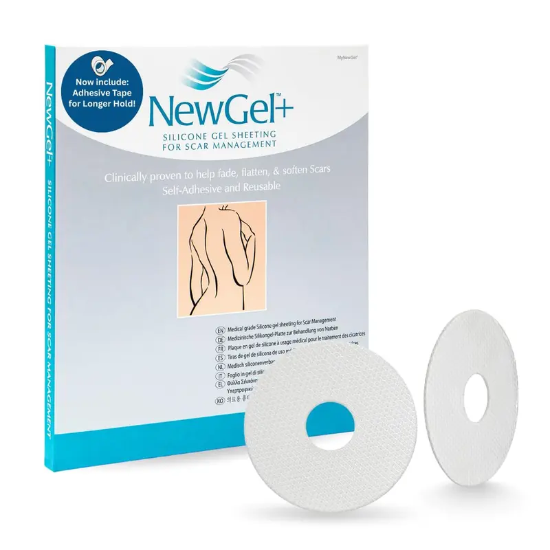 MyNewGel NewGel Avancé – Bandes en Silicone Professionnel Ultra‑Épaisses, Areola, Post-Chirurgie – 1 Paire Transparente