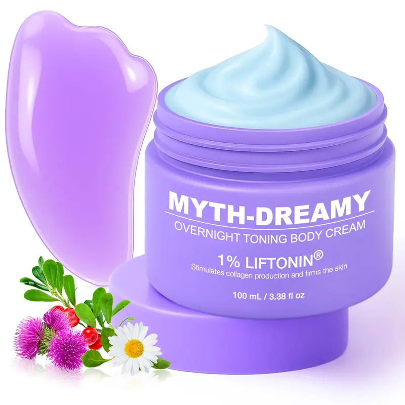 MYTHOSFLOW – Crème Nocturne Tonifiante Raffermissante anti-cellulite avec outil Gua Sha