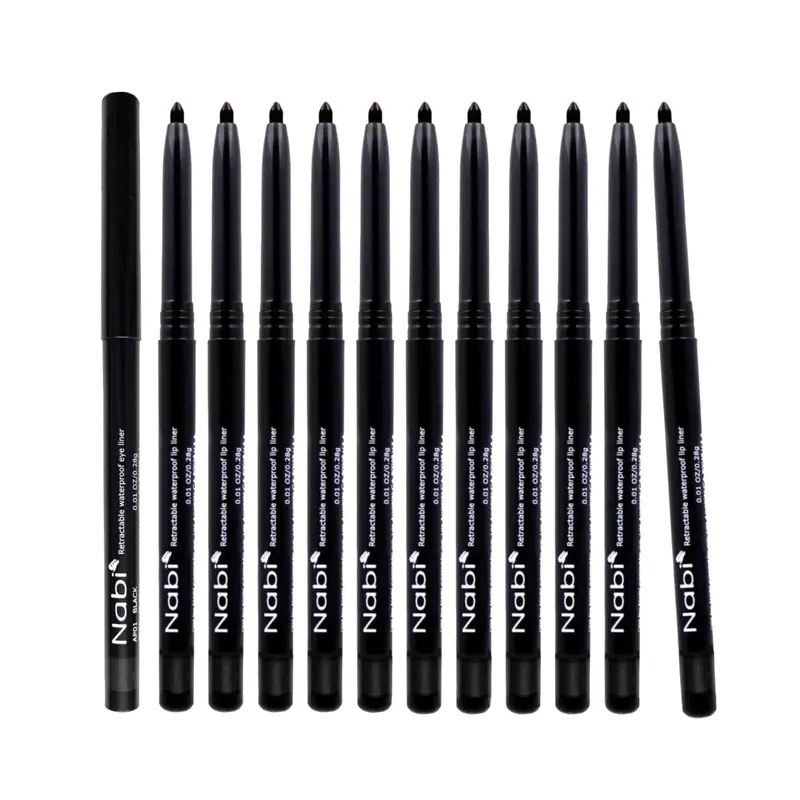 Nabi Crayon Yeux Rétractable Imperméable – Lot de 12, Hypoallergénique