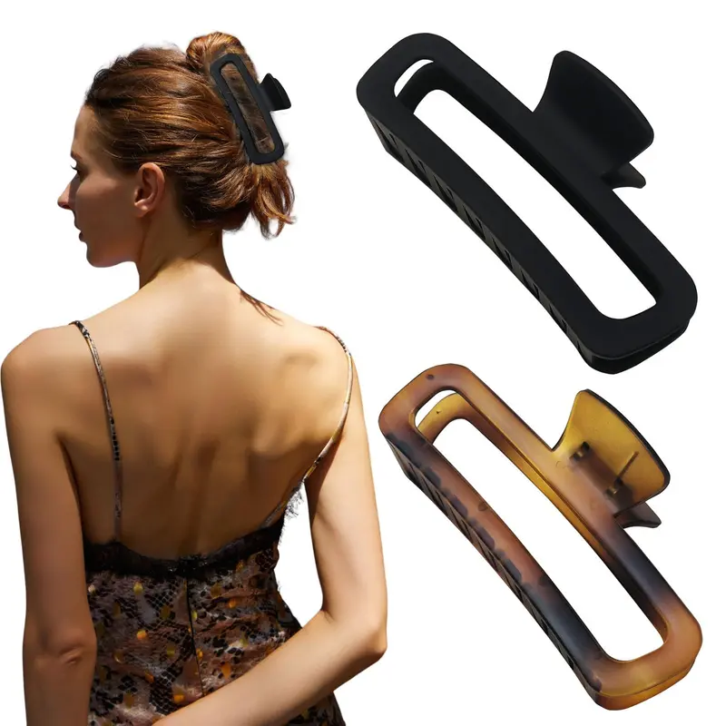 Nalodu Pinces à Cheveux XL 5 pouces – Incassables, Finitions Mate – Ensemble de 2 pour Cheveux Épais et Bouclés
