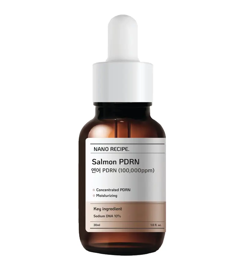 Nano Recipe Concentré Saumon PDRN 100 000 ppm — Mélangez 1–2 gouttes à votre soin | Ampoule Roller MTS