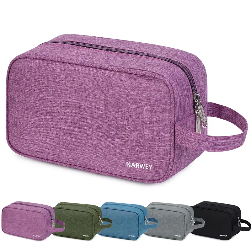 Narwey Trousse de Toilette de Voyage pour Femmes – Violet Foncé, Grande Capacité