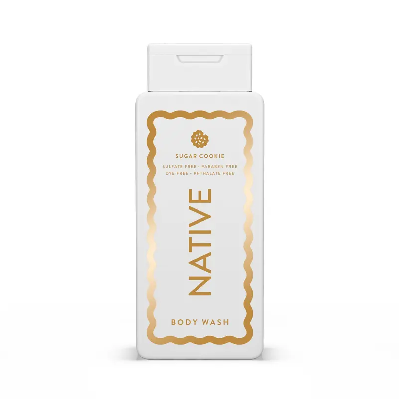 Native Gel Douche — Édition des Fêtes, Parfum Biscuit Sucré, Ingrédients Naturellement Dérivés, Sans Sulfates, Sans Parabènes, Sans Colorants | 18 oz