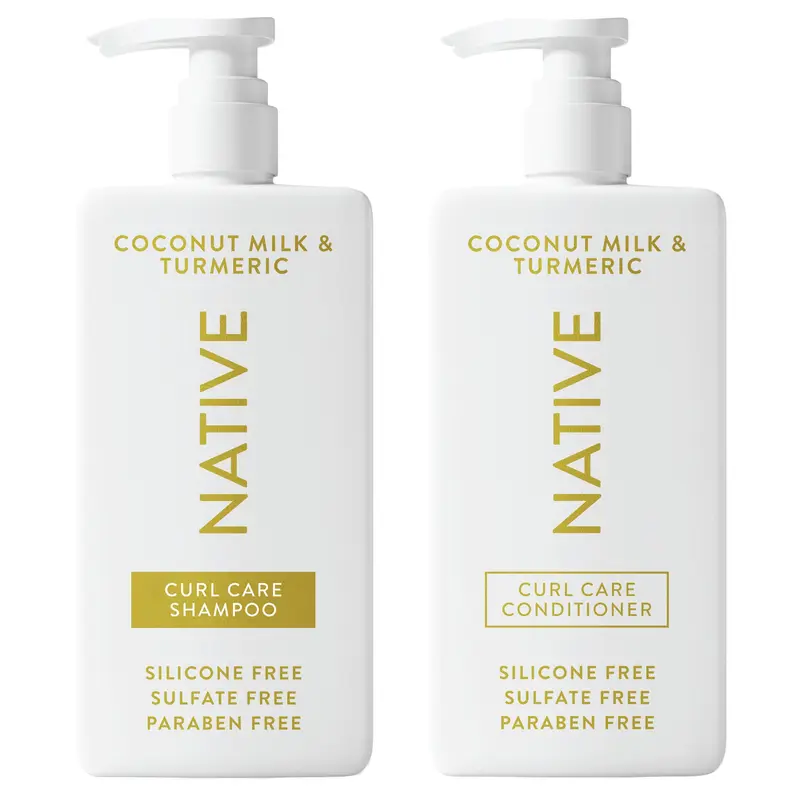 Native Shampoing & Conditionneur Coco Curcuma – 2 Pack, Ingrédients Naturels, Sans Sulfates