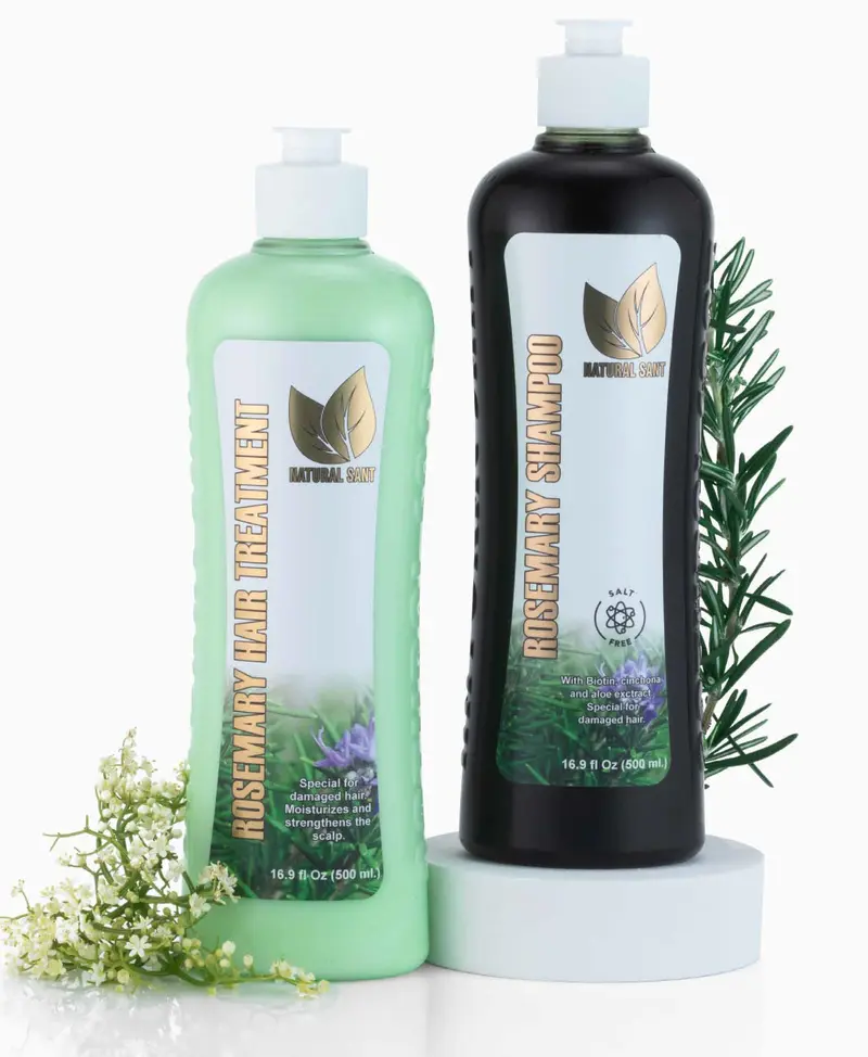 Natural Sant Shampooing et Après-Shampooing Romarin & Cinchona – Sans sulfates, Hydratation et Réparation – 473 ml
