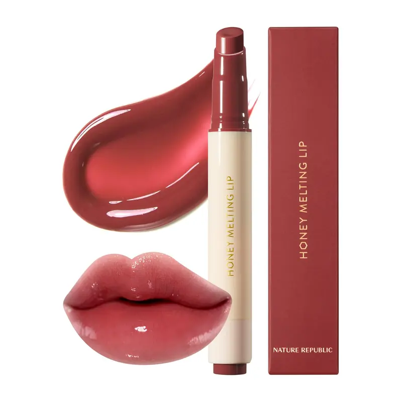 Nature Republic Honey Melting Lip 05 Plum – Stick Lèvres Hydratant, Teinte Subtile, Finition Éclat