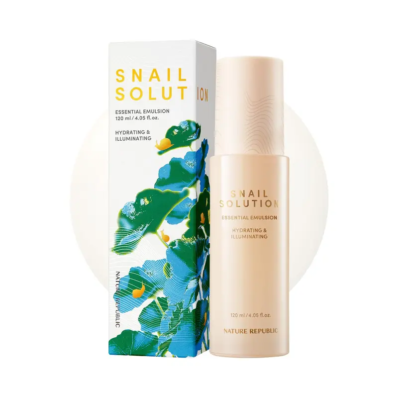 Nature Republic Snail Mucin Emulsion – Hydratation nourrissante au Niacinamide, peau lumineuse, soin coréen 120 ml