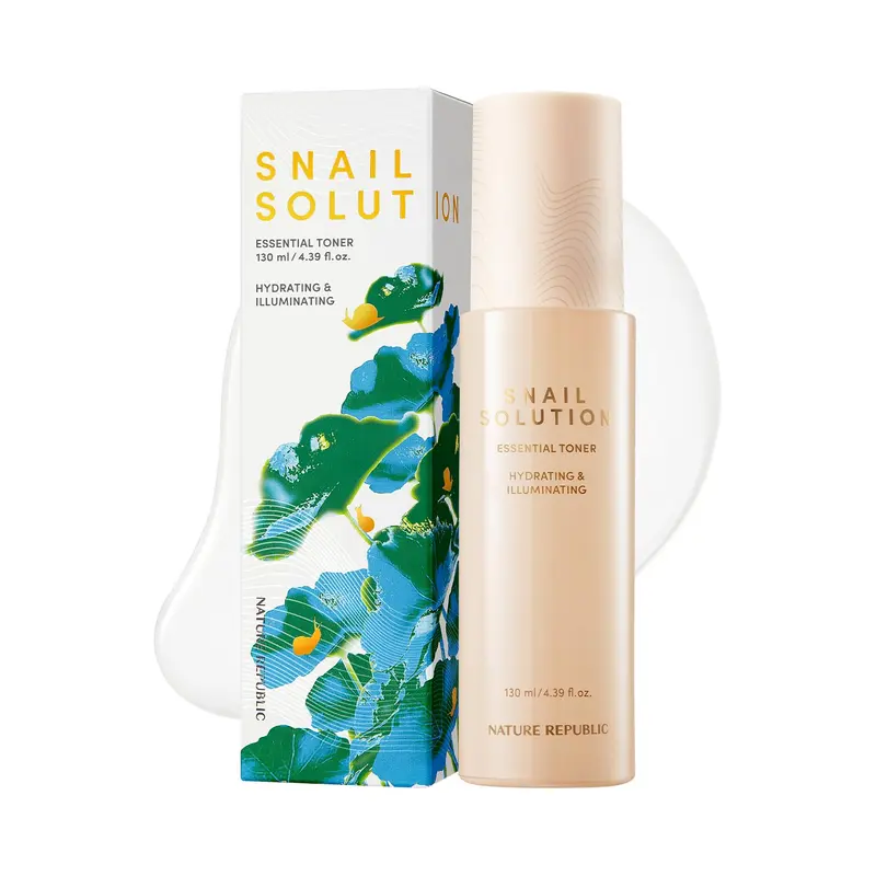 Nature Republic Tonique mucine d’escargot – Hydratant et réparateur, tonique visage anti-âge avec niacinamide, 130 mL