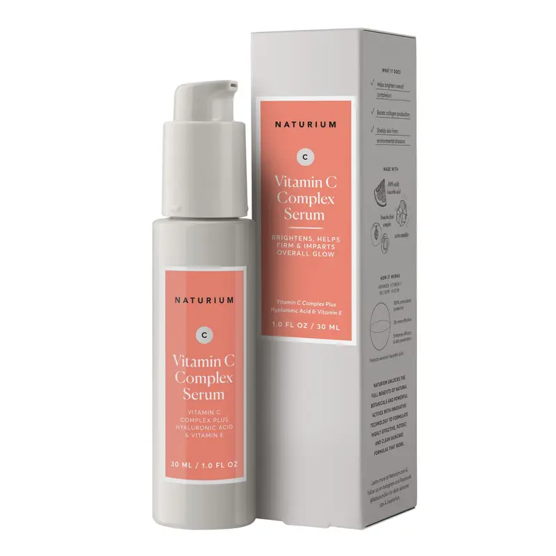Naturium Sérum Visage Vitamine C Complexe – Acide Hyaluronique & Vitamine E, 30 ml