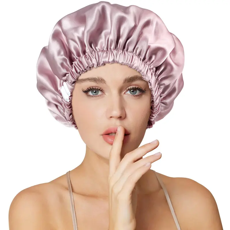 Necole bonnet en soie 22 mommes Mulberry – double couche, maintien et douceur nocturne