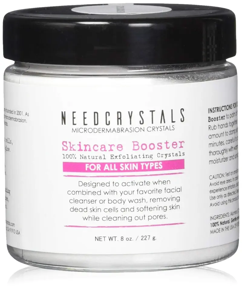 NeedCrystals Cristaux Microdermabrasion DIY – Gommage Facial Naturel pour Peau Terne ou Sèche (8 oz / 227 g)