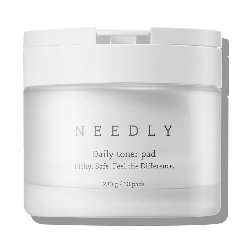 Needly Tampon Tonifiant Quotidien — Cotons Exfoliants BHA/PHA, Hydratation Profonde, Raffinement des Pores (60 cotons)