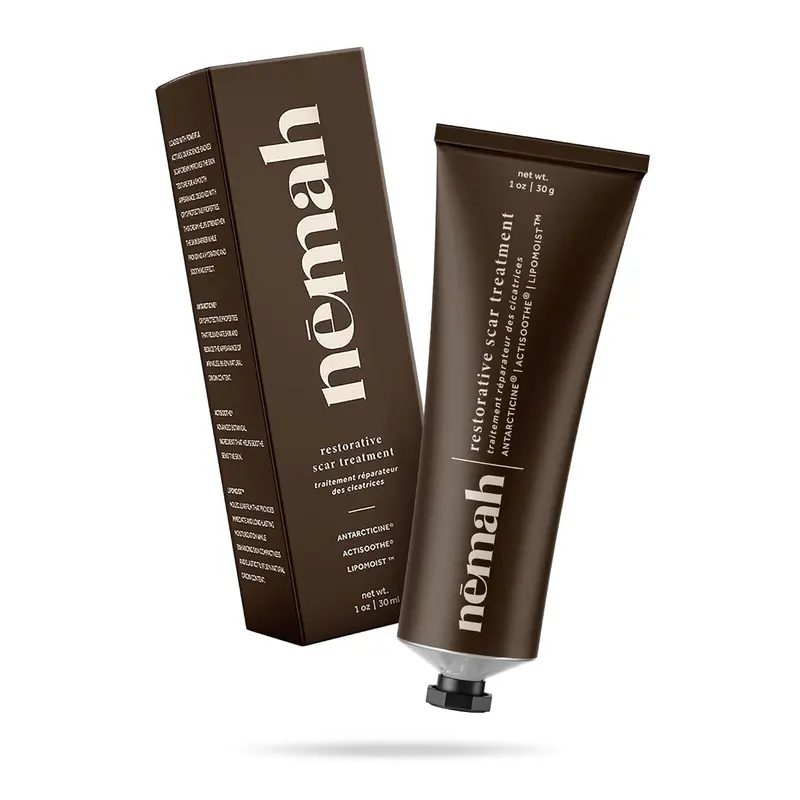 Nemah Soin Cicatrices Rénovateur – Post‑césarienne et cicatrices, Formule végane, 1 oz