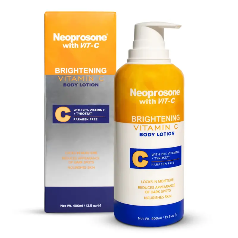 Neoprosone Lotion Éclaircissante pour le Corps – 400 ml, Teint plus homogène sur coudes, genoux et zones intimes