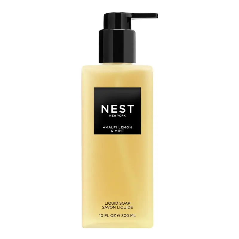 NEST New York Savon Liquide Amalfi Citron et Menthe – 296 ml – Nettoie et Nourrit la Peau – Environ 300 Pressions par Bouteille – Sans Gluten et Sans Cruauté