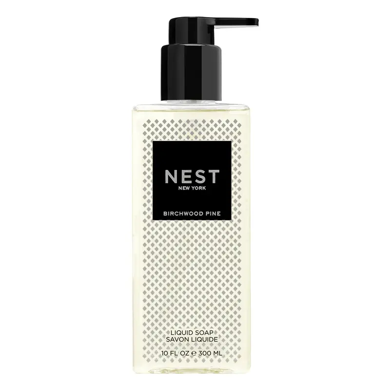NEST New York Savon Liquide Birchwood Pine – Hydratant et Parfumé, 296 ml, Sans gluten et Sans cruauté