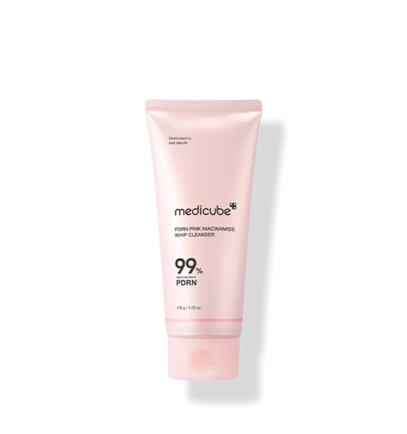 nettoyant fouetté à la niacinamide rose medicube PDRN 120 g
