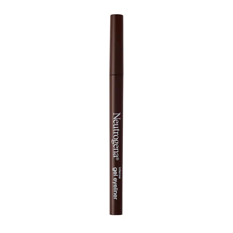 Neutrogena Intense Gel Eyeliner – Eyeliner gel waterproof avec vitamine E, précision audacieuse, brun foncé, 0,004 oz