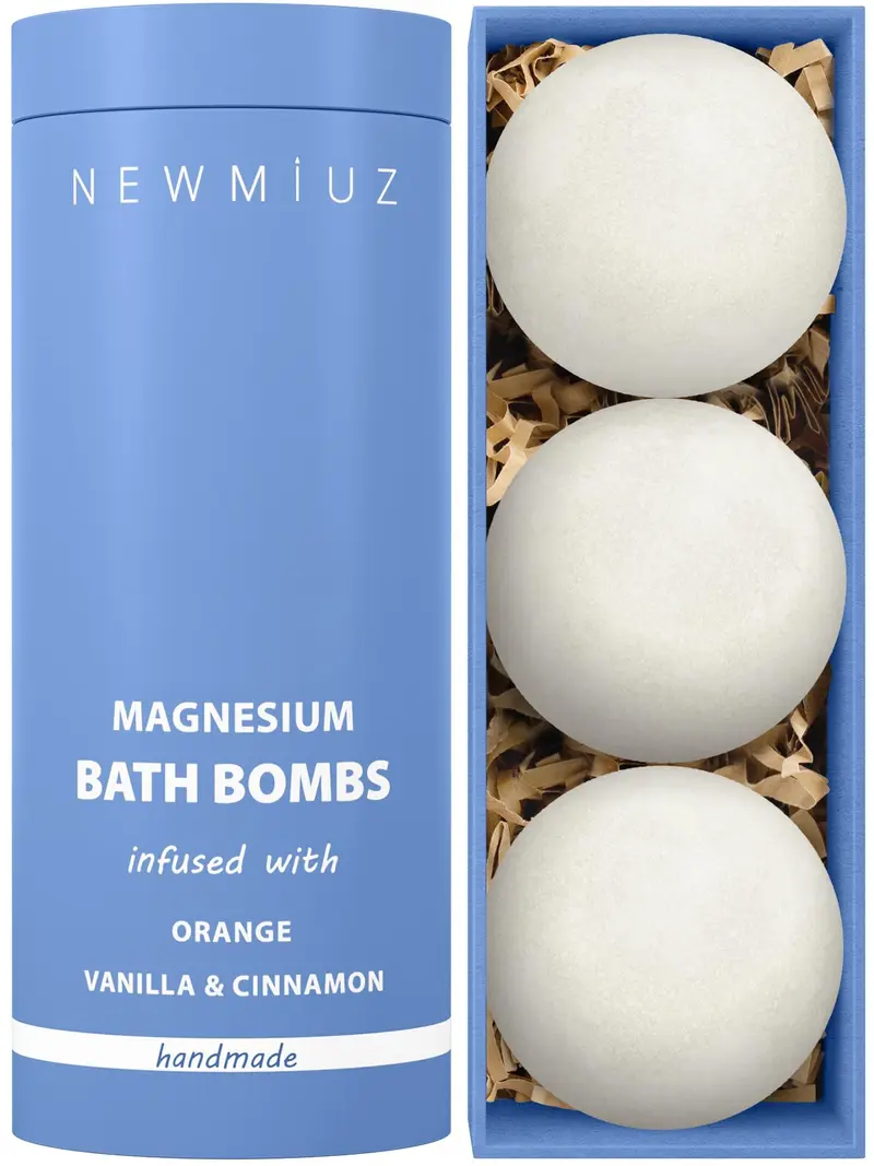 New Miuz – Bombes de Bain Magnésium pour Récupération Après Entraînement, Détente et Spa à Domicile