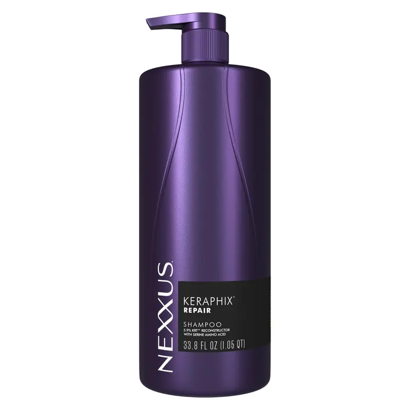 Nexxus KERAPHIX Shampoing pour Cheveux Endommagés – KRT (thérapie de résistance de la kératine) et acides aminés en cristal liquide, 1000 ml