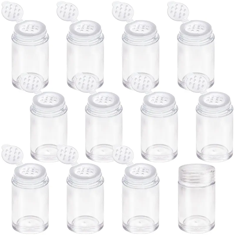 Nirvany - Lot de 12 Pots Poudre Mini 10ml avec Passoires et Couvercles