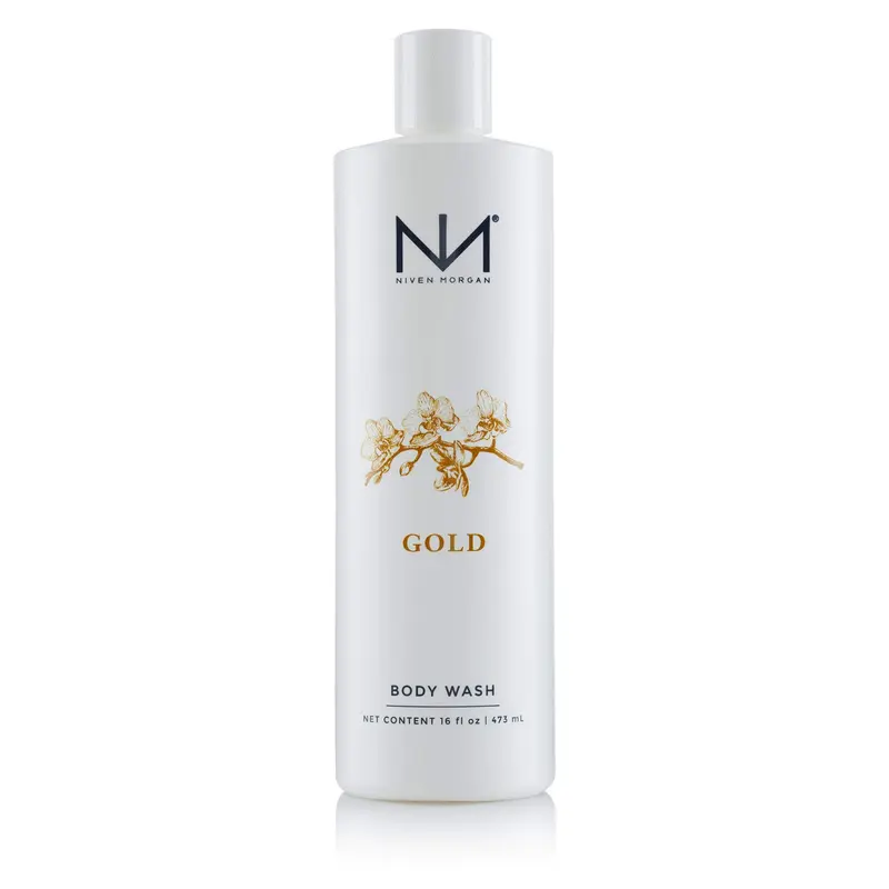 Niven Morgan Gold Body Wash – Gel douche 16 oz | hydratation raffinée, sans paraben ni sulfate