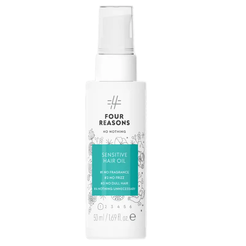 No Nothing Huile Cheveux – Sérum léger sans parfum pour cheveux bouclés, frisés et secs, 50 ml
