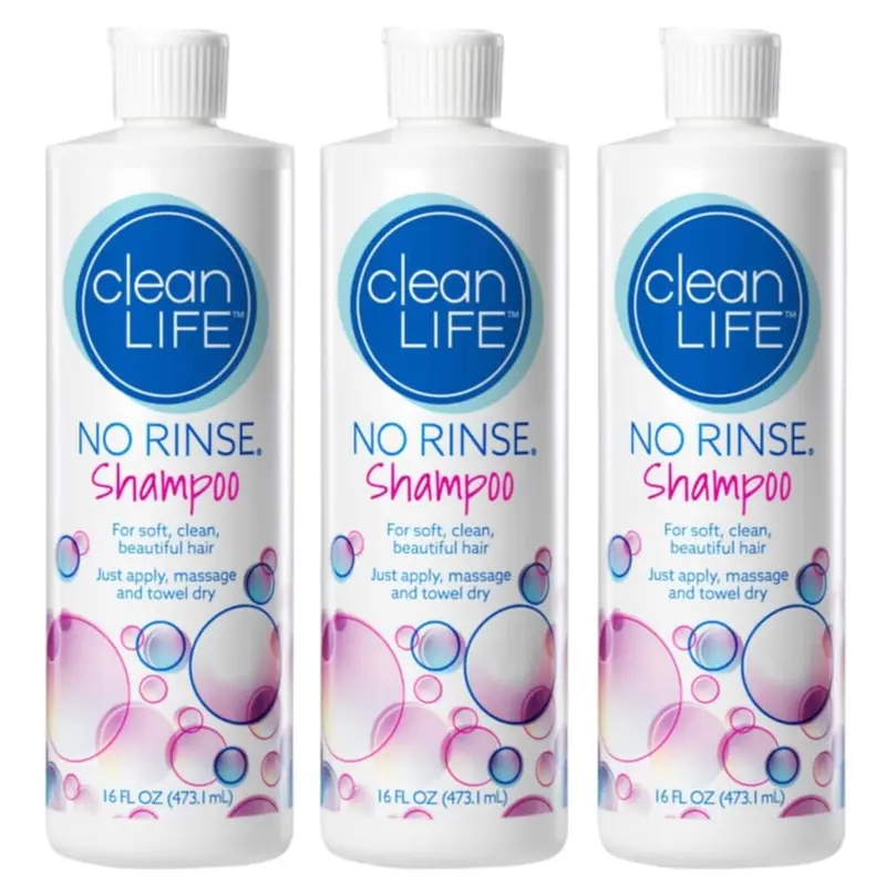 No-Rinse Shampoo – Pack de 3, 3 × 16 oz – Cheveux Frais, Propres et Sans Odeur (Sans Rinçage)