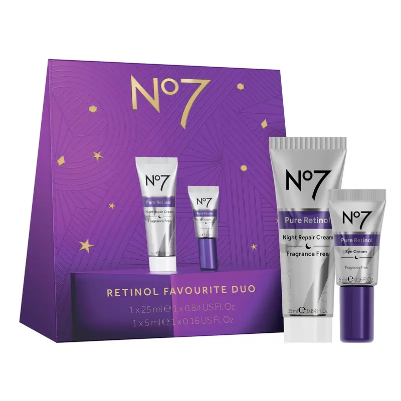 No7 Coffret Retinol Favori – Crème Nuit & Crème Yeux (2 pièces)