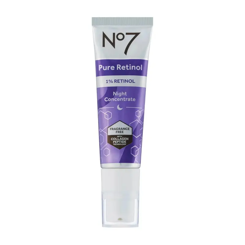 No7 Concentré Nuit Rétinol Pur 1% – Sérum Anti‑Âge avec Collagène et Niacinamide