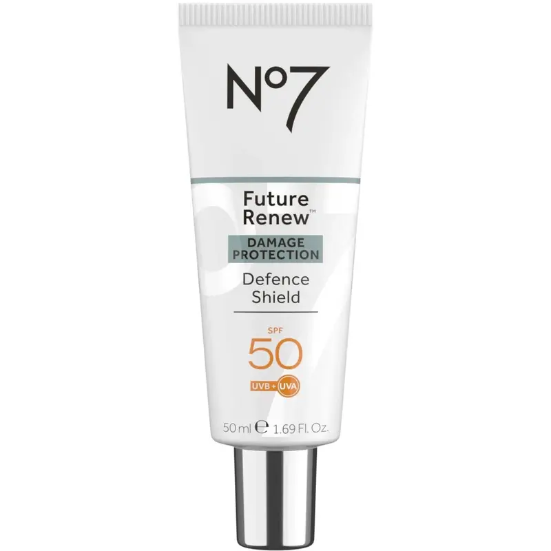 No7 Future Renew Bouclier de Défense – Hydratant visage sans huile SPF50 avec peptides et protection UV
