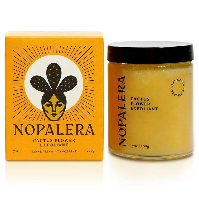 Nopalera Gommage Corps Cactus Mandarine — Nettoyage à l’huile, Exfoliation et Hydratation 3-en-1, 6 oz