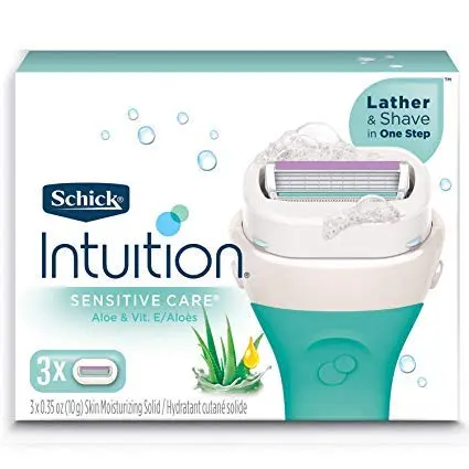 NOUVEAU Schick Intuition Soin Sensible Hydratant – Recharges Rasoir pour Femmes avec Aloès Naturel, 12 Pièces (Édition Limitée)