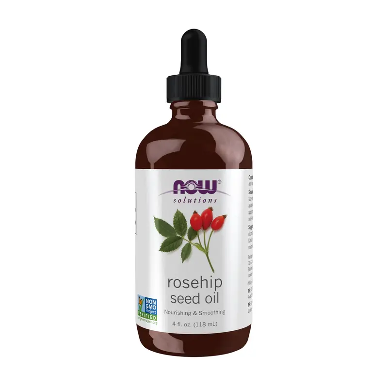 NOW Solutions Huile de Pépins de Rose Musquée 100% Pure — Nourrissante et Renouvelante