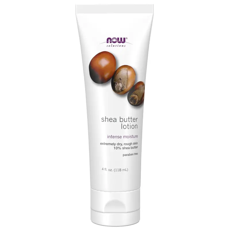 NOW Solutions Lotion Beurre de Karité 10% — Hydratation Intense pour Peau Très Sèche | NOW Foods