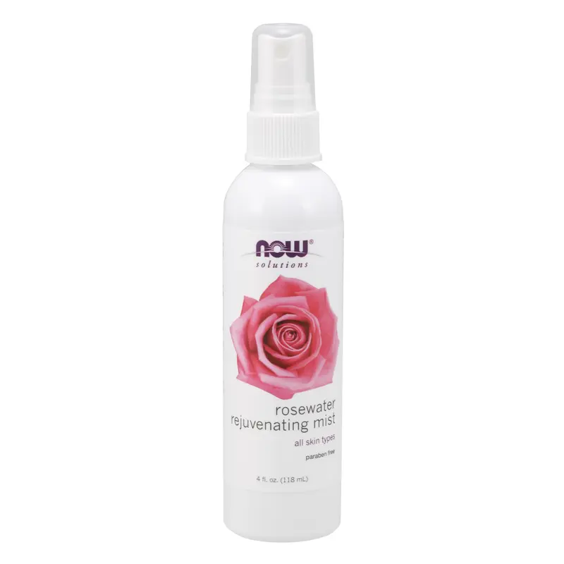 NOW Solutions Rosewater Rejuvenating Mist – Brume hydratante pour peau et cheveux, 4 onces | NOW Foods
