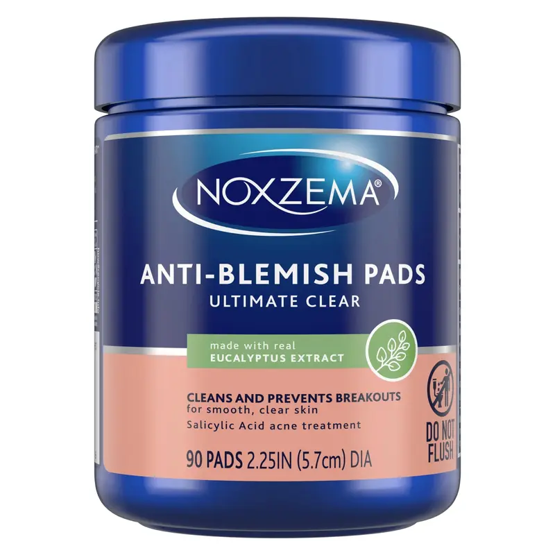 Noxzema cotons nettoyage triple – anti-imperfections, 90 unités, lot de 5