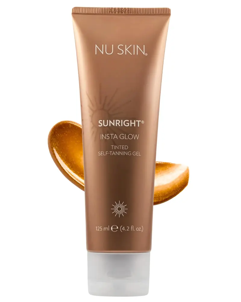 Nu Skin Sunright Insta Glow Gel Auto-Bronzant – Teint doré naturel visage et corps | DHA & Avocat, Vitamine E | 4,2 oz