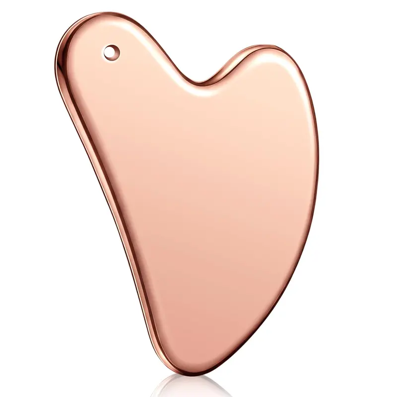 Nuanchu Gua Sha Acier Inoxydable – Outil Massage Visage et Corps, Définition de la Ligne de la Mâchoire